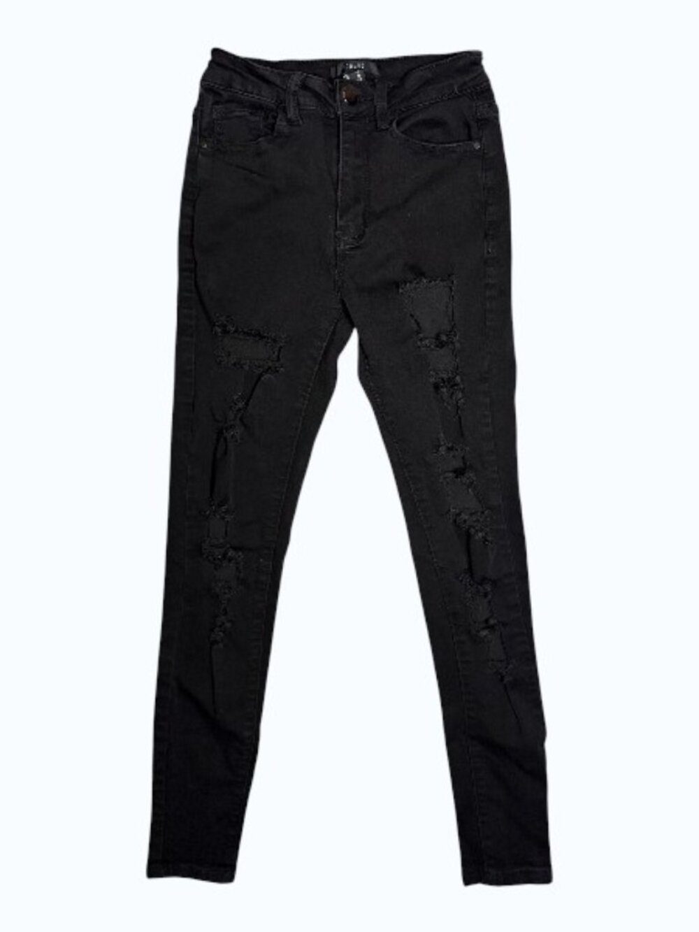 FOREVER 21 Ripped Black Skinny Jeans Women's US 24